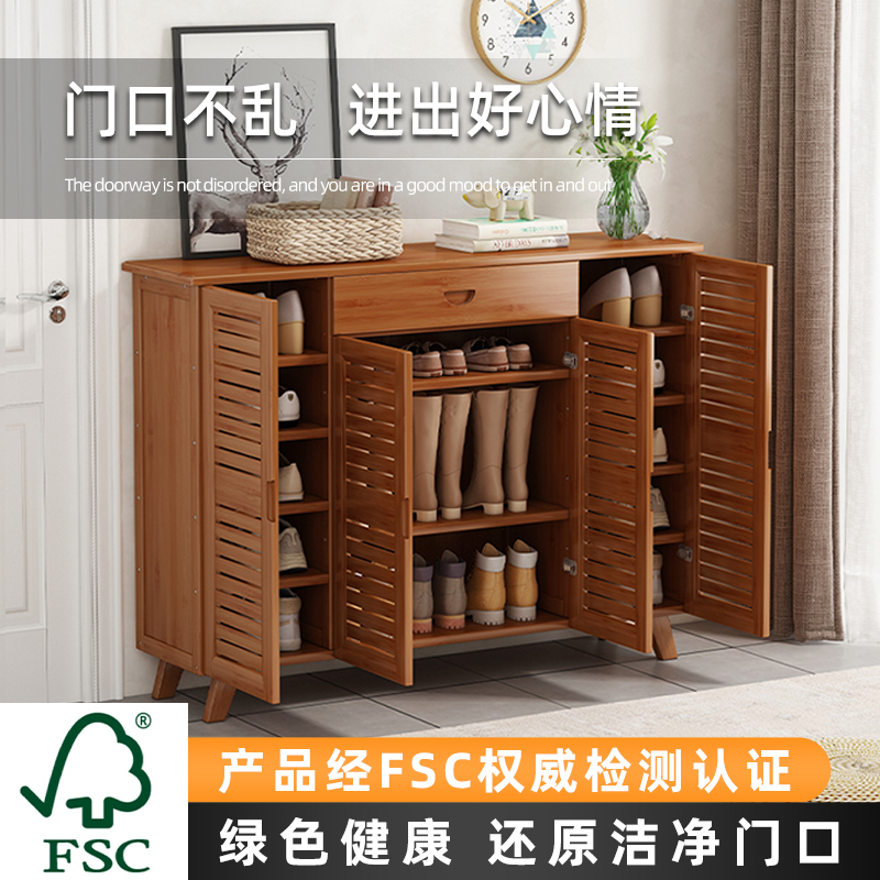 鞋柜家用门口实木门外小户型有门玄关柜室外N过道电梯口楼道外鞋