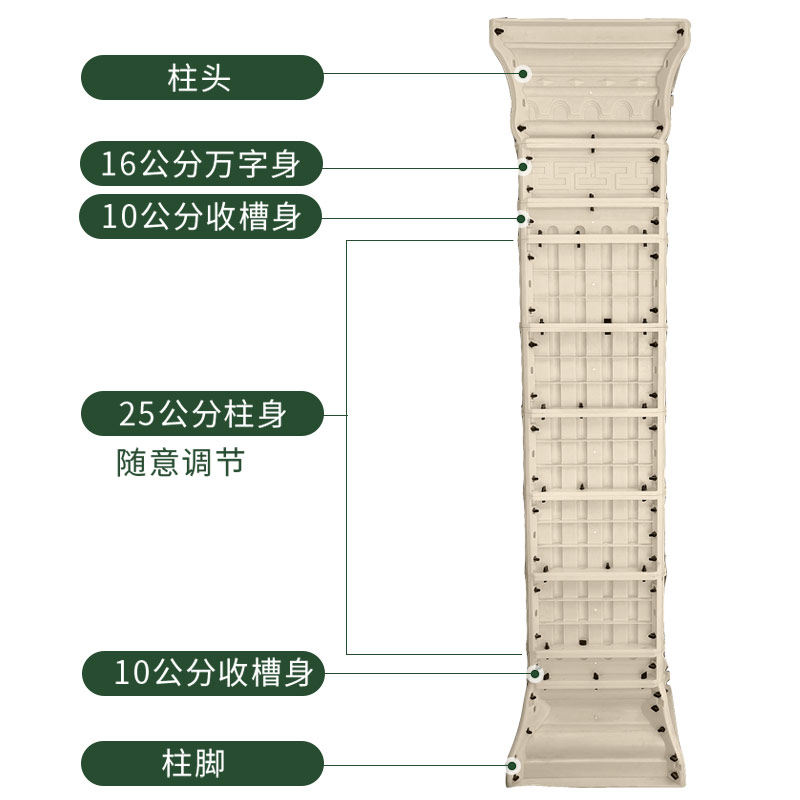 罗马柱模具方柱模型别墅大门欧式水泥四方形柱子加厚装饰建筑模板