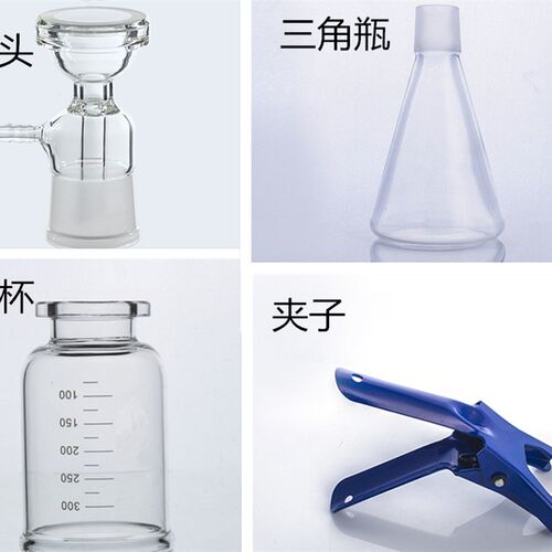 玻璃砂芯过滤器过滤装置配件三角瓶250 500 1000ML滤头过滤杯抽滤