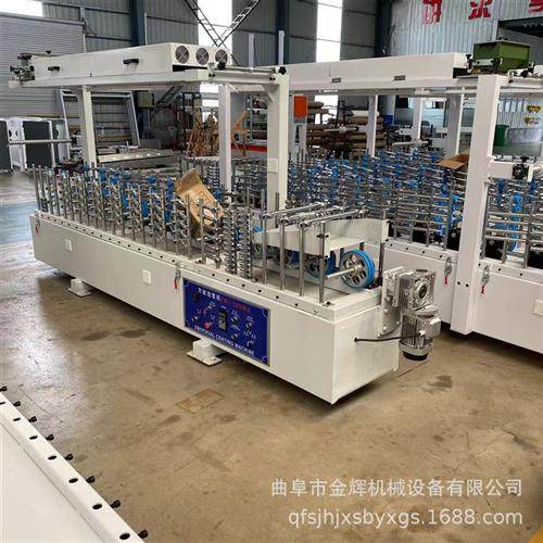 塑钢型材覆膜机 家装门边线条冷胶包覆机 滚胶在线全自动包覆机