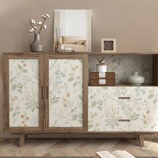 旧家具柜子贴纸法式 复古花纹衣柜橱柜门翻新改造防水厨房墙纸自粘