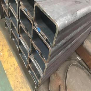 唐山345厚壁扁通方管冲孔30 1.4大口径无缝方矩钢管切割