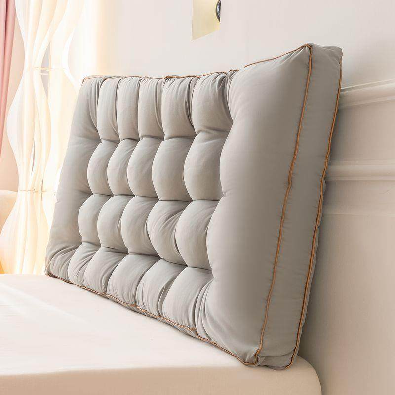 简约灰宿舍床头靠垫立体加高床上靠枕榻榻米软包大靠背免拆洗柔软,居家布艺,抱枕被,淘宝优惠券,粉丝福利购,淘宝优惠卷