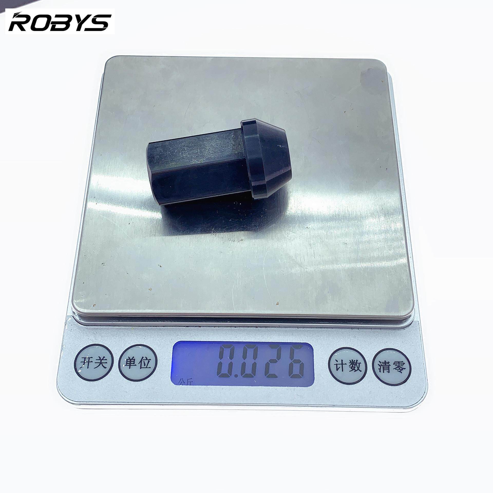 汽车轮毂防盗改装端螺丝螺帽锻造轻量化航空铝7075T6轮胎螺母