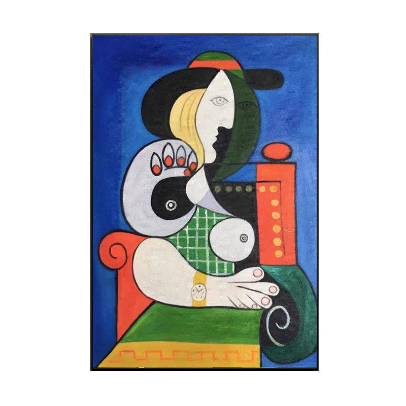 纯手绘毕加索油画印象派立体主义世界名画客厅玄关书房抽象挂画