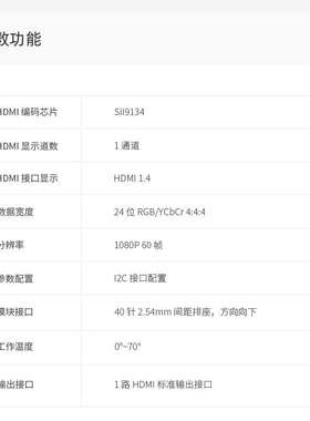 ALINX  配套HDMI 输出模块  支持1080P AN9134 不含FPGA开发板