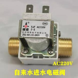 湘君进水电磁阀AC220V饮水机开水器出水电磁阀耐高温铜料电子阀门