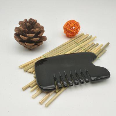 艾工坊自营 牛角梳 脸部刮痧头部经络疏通按摩头疗美容专用提升