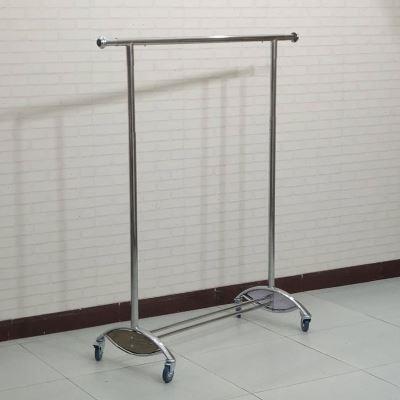 服装店衣架展示架伸缩折叠单杠龙门架单杠落地式架子中岛架带轮