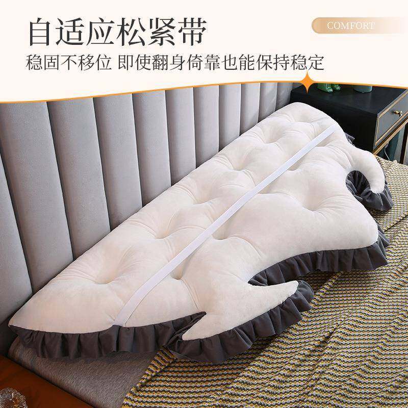 龙角水晶绒靠垫花边卧室床头靠背靠枕防滑拉链款高弹护腰腰垫,居家布艺,抱枕被,淘宝优惠券,粉丝福利购,淘宝优惠卷