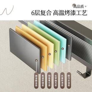 天地鱼浴室隐形折叠浴巾架免打孔卫生间壁挂毛巾架置物架收纳架子