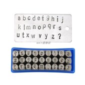 27件套书写体小写字母钢号码 冲头钢印花錾子金银首饰錾刻工具冲子