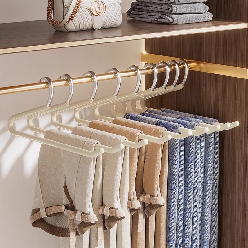鹅型裤架加粗挂裤子衣架家用衣架衣柜内收纳不锈钢防滑痕鹅形