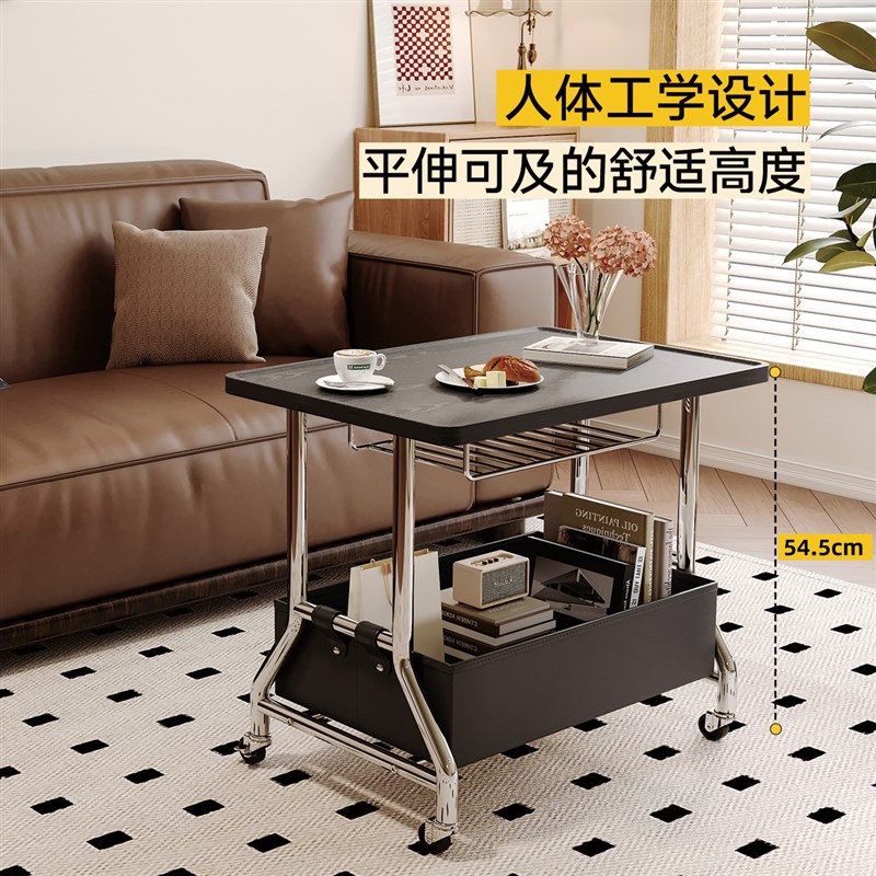 可移动沙发边几现代简约小推车客厅小桌子茶几轻奢高级床头置物架