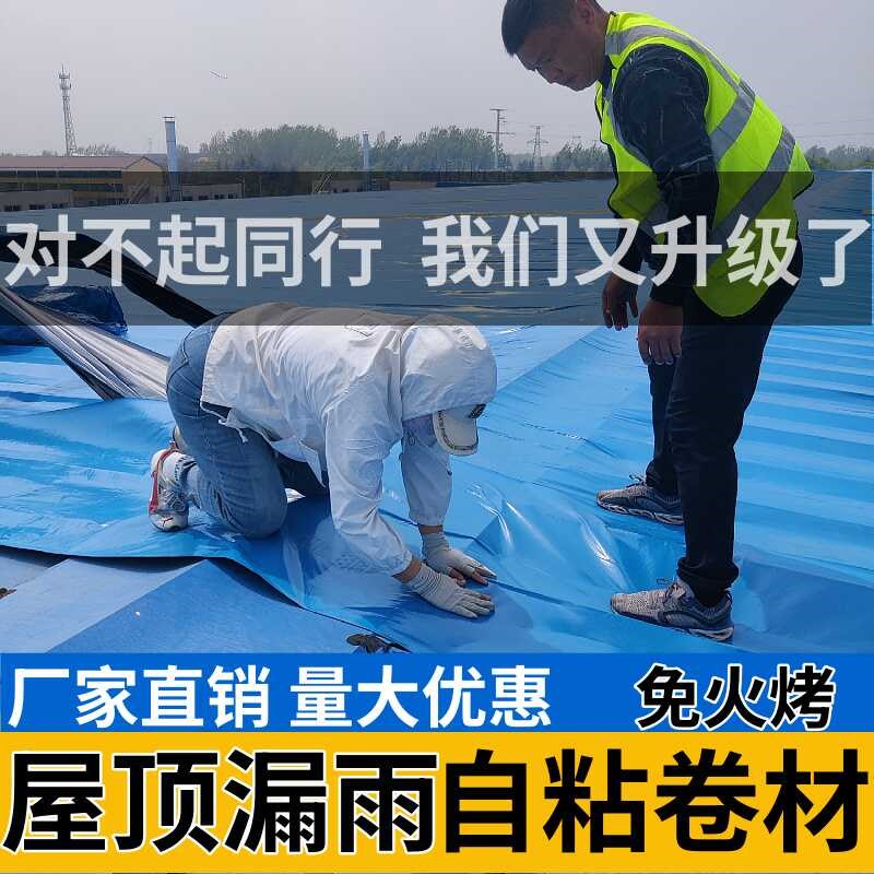 防水补漏材料屋顶房顶房屋自粘卷材彩钢瓦楼顶漏水非丁基沥青胶带