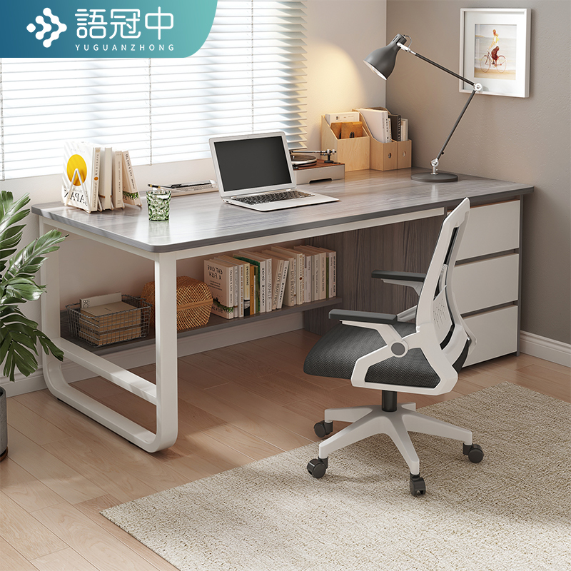速发习脑桌桌式家用书台学生学电写字桌长方形简易办公桌椅工作台