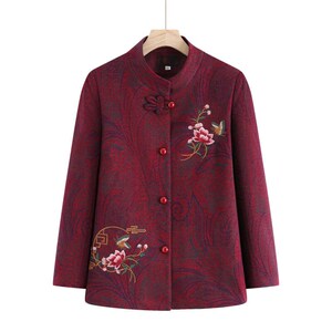 速发奶奶春秋装外套中老年人唐装老太太妈人冬0上衣7季岁80老妈衣