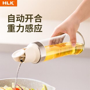 速发H油K玻璃油壶自动开合油壶厨房不挂油酱L醋调味瓶重力感应油