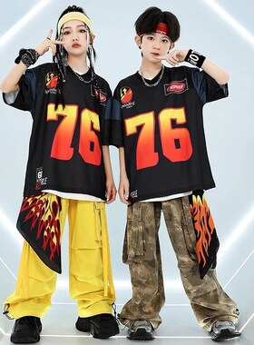 速发男舞儿嘻哈潮服演出服hiph潮酷跳舞街舞衣服少舞爵士街套装蹈