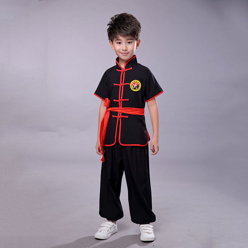 速发六服儿童武术服表演服装衣服太极功夫训练功一儿幼园男童演出