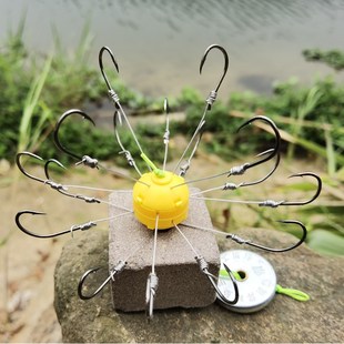 速发翻钩钩纯手工钢丝硬线翻板爪朝天板钱塘江飞钩郁南钩鲢鳙钩八