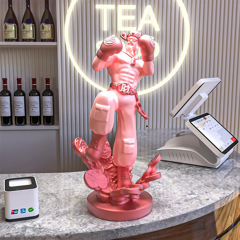 速发肌肉财神公开店开业礼物招财摆件家用房铺健身店装饰品办爷室