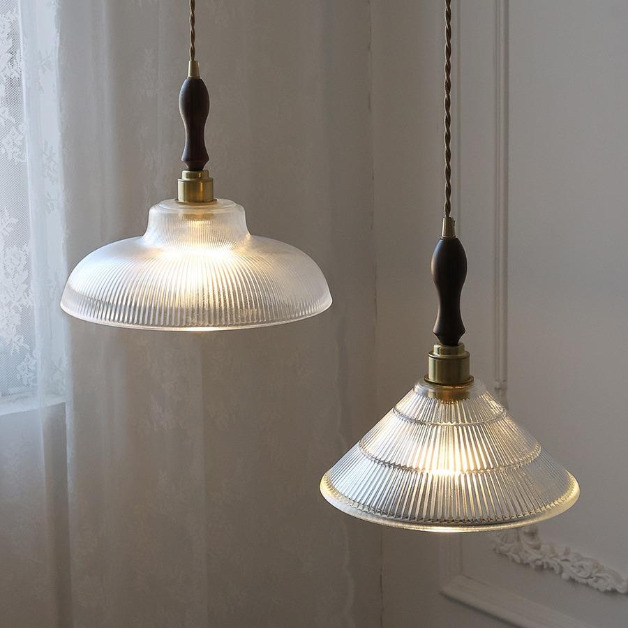 北欧风餐厅吧台阳台酒吧咖啡厅个性极简单头吊灯黄铜条纹玻璃吊灯