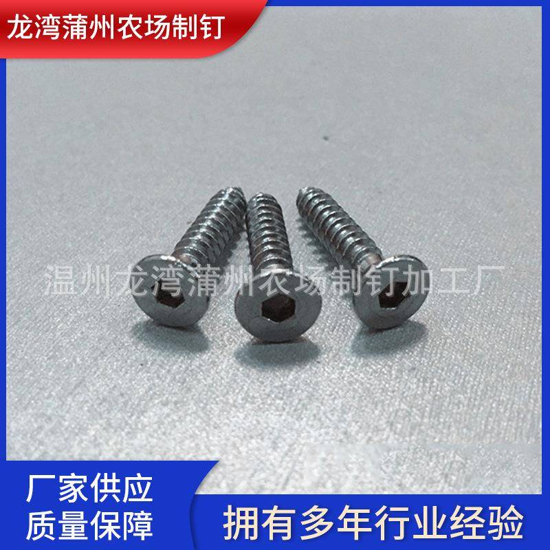 沉头自攻A1-50不锈钢沉头螺丝内六角自攻螺钉尖尾自攻钉螺钉
