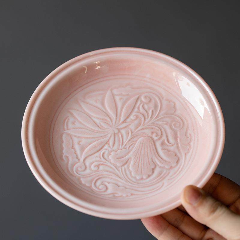 且来粉色干泡台壶承壶垫托盘陶瓷储水盘子茶承单层壶托底座隔热盘,鲜花速递/花卉仿真/绿植园艺,割草机/草坪机,淘宝优惠券,粉丝福利购,淘宝优惠卷