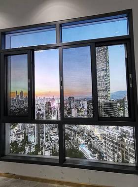 供应135三轨断桥推拉窗铝合金封阳台阳台隔断窗断桥推拉窗