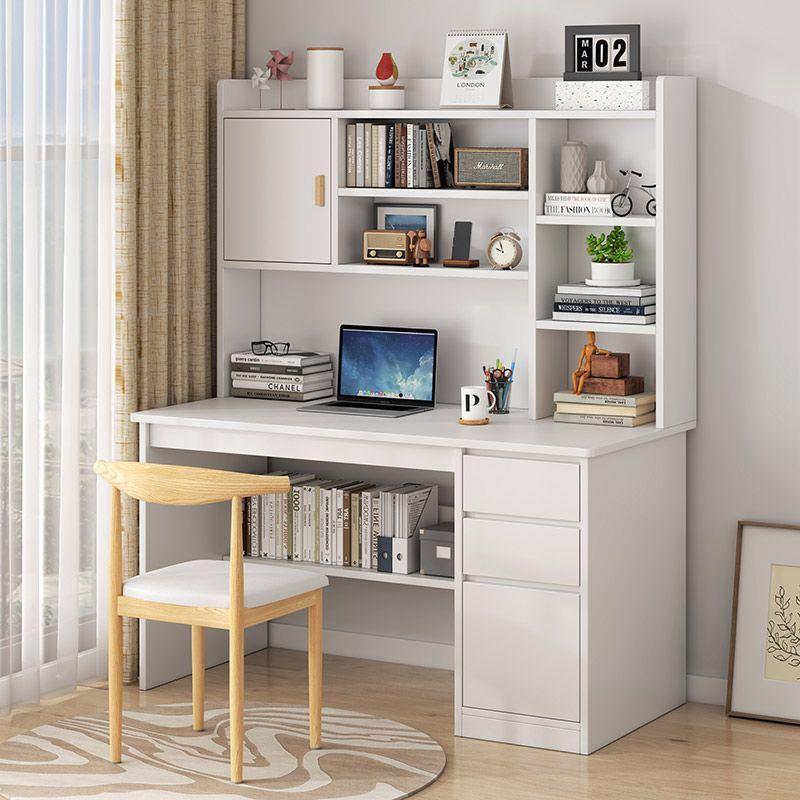 台式电脑桌出租房简易书架书桌二合一组合学生写字学习桌椅套装厂