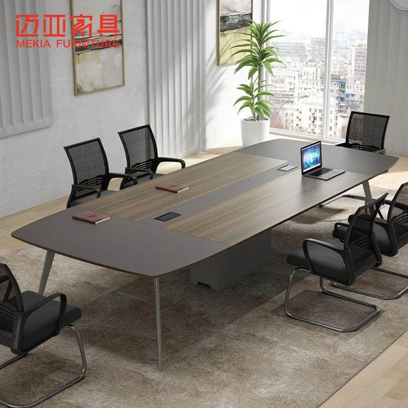 办公桌简约现代长桌条桌6人会议室桌子8人办公桌椅组合