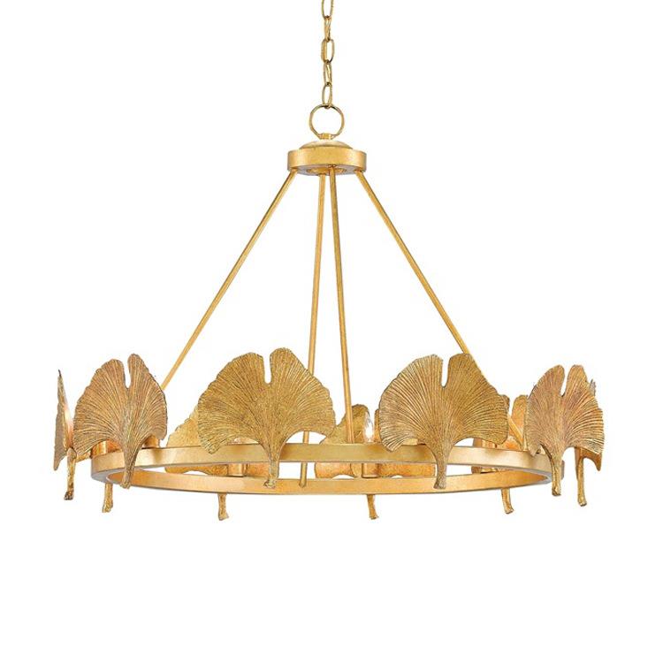 全铜简约北欧荷花瓣叶子设计师售楼部样板房卧室客厅别墅艺术吊灯