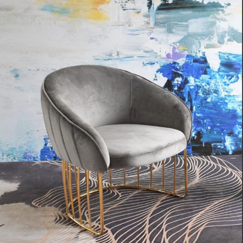 北欧设计师家用沙发椅会客休闲椅客厅阳台洽谈椅轻奢极简单人椅子