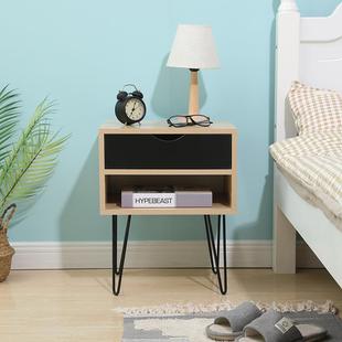 北欧白橡木实木床头柜简约现代卧室床边收纳柜储物柜二斗柜