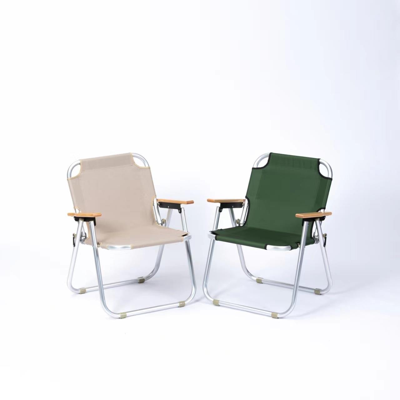 户外露营便携式克米克米特椅高款折叠椅铝合金圆管带棉布单人椅靠