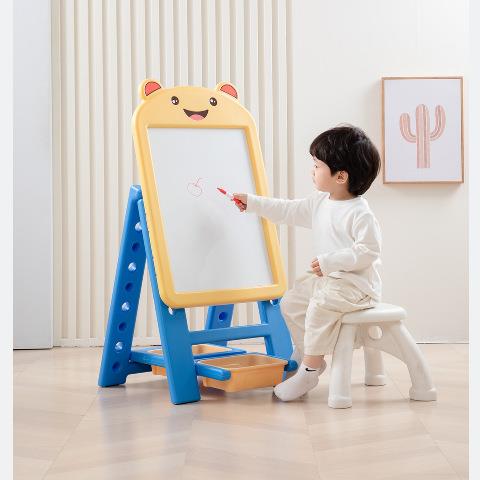 儿童画板宝宝磁性双面教学家用小黑板支架式彩绘益智可擦写字白板