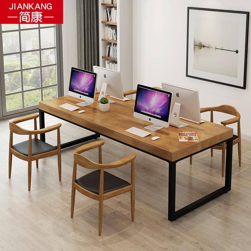 简易电脑台式桌实木家用电脑桌子现代简约卧室省空间游戏用电竞桌