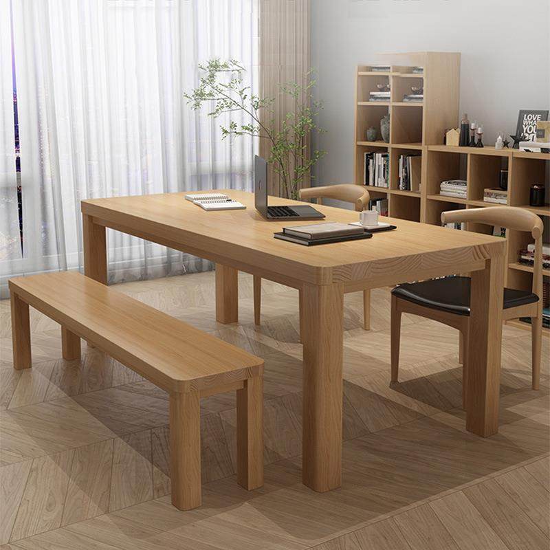 客厅书桌现代简约休闲学习桌实木家用卧室办公桌椅组合写字书法桌