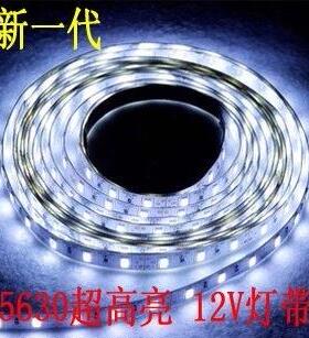 5米12VLED贴片灯带5630灯带300灯滴胶全防水灯箱广告光源白色