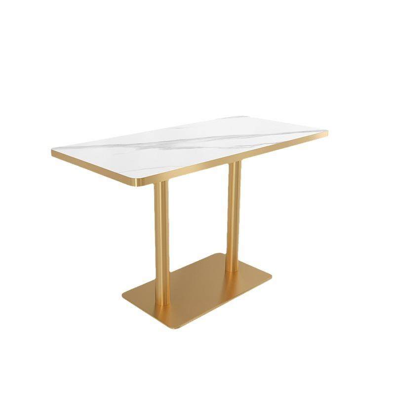 轻奢简约岩板餐桌高档餐厅商用成套桌椅简约网红风洽谈桌椅组合