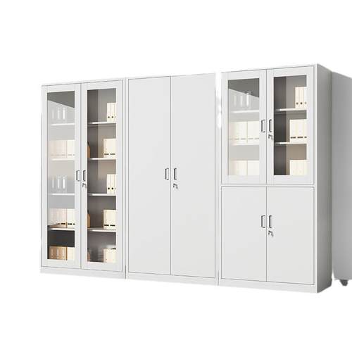 办公文件柜铁皮柜资料柜财务收纳加密带锁加厚公司落地铁皮档