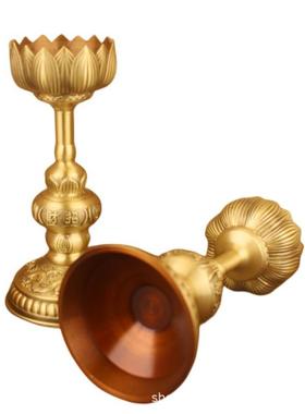 黄铜龙台凤呈8116祥烛摆件家用供奉祠堂佛前蜡香烛台式中高脚薰台