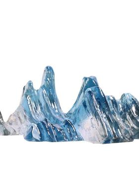 景琉璃观山笔架UCY摆件创意房装饰禅意假山摆件书房微观装文饰品