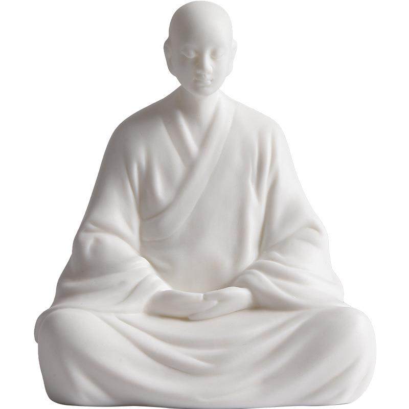 小和尚摆件陶瓷工艺品禅意家居玄关柜台桌面装饰品