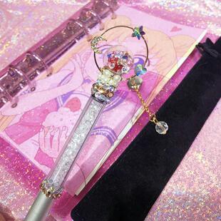 纯手工少女战士主题签字笔星月棒性可爱无品牌/美仙女魔杖法中笔