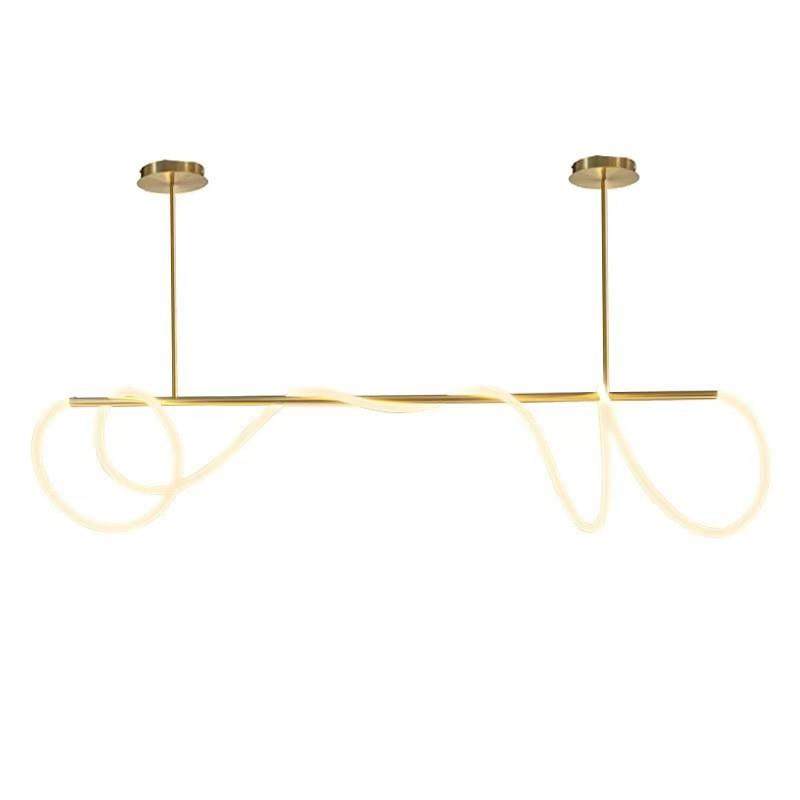 餐极简餐厅符吧台吊灯管长条桌音艺术设计师创意个性灯缠绕线条灯,家装灯饰光源,智能吊灯,淘宝优惠券,粉丝福利购,淘宝优惠卷