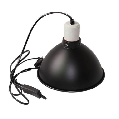 宠物爬虫8.5寸灯罩UVB灯水族鱼缸加热灯座陆龟晒台灯具多规格插头