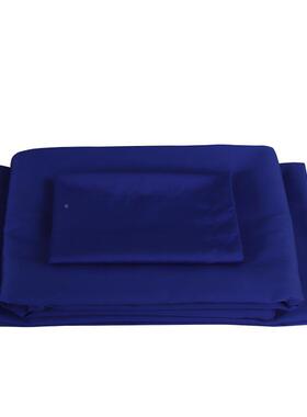 深蓝色单宿位三l件套舍单被套印QOM床ogo单人床被单被罩床上用品