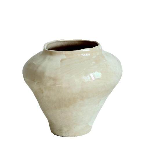 复古法式奶油风陶瓷花瓶北欧手工干花装饰品水培干花花器客厅民宿